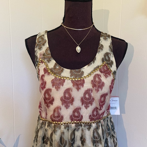 Free People Metallic Shimmer Tank Dress - Picture 4 of 14